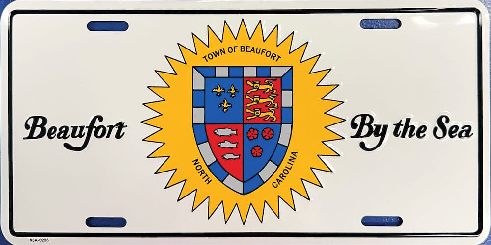 Beaufort By the Sea License Plate - Official License Plate of Beaufort, NC